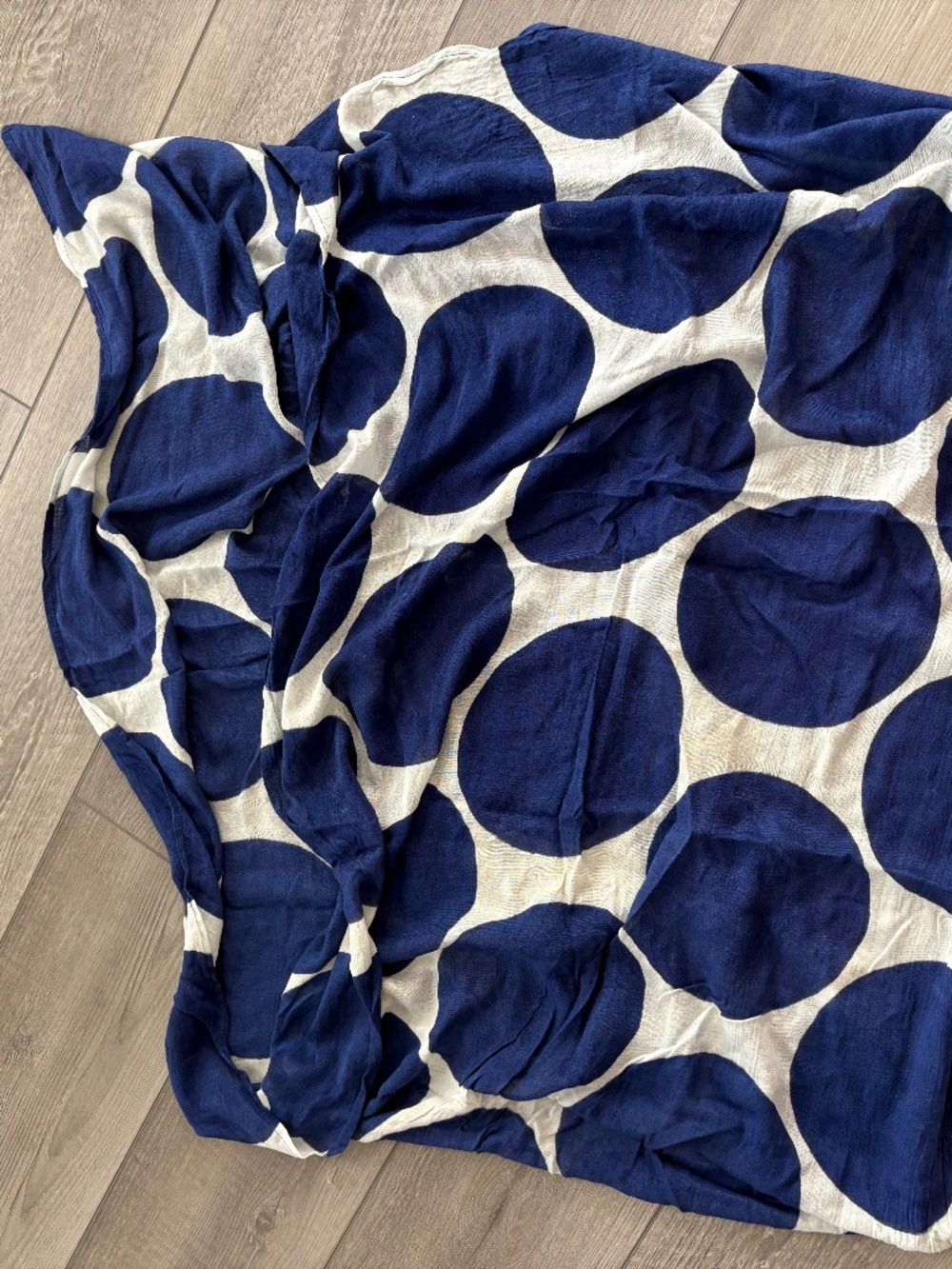 Boden White with Blue Polka Dots Sarong/Pareo
